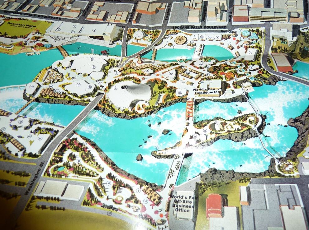 Spokane Expo '74 Map World's Fair Site Official Etsy Singapore
