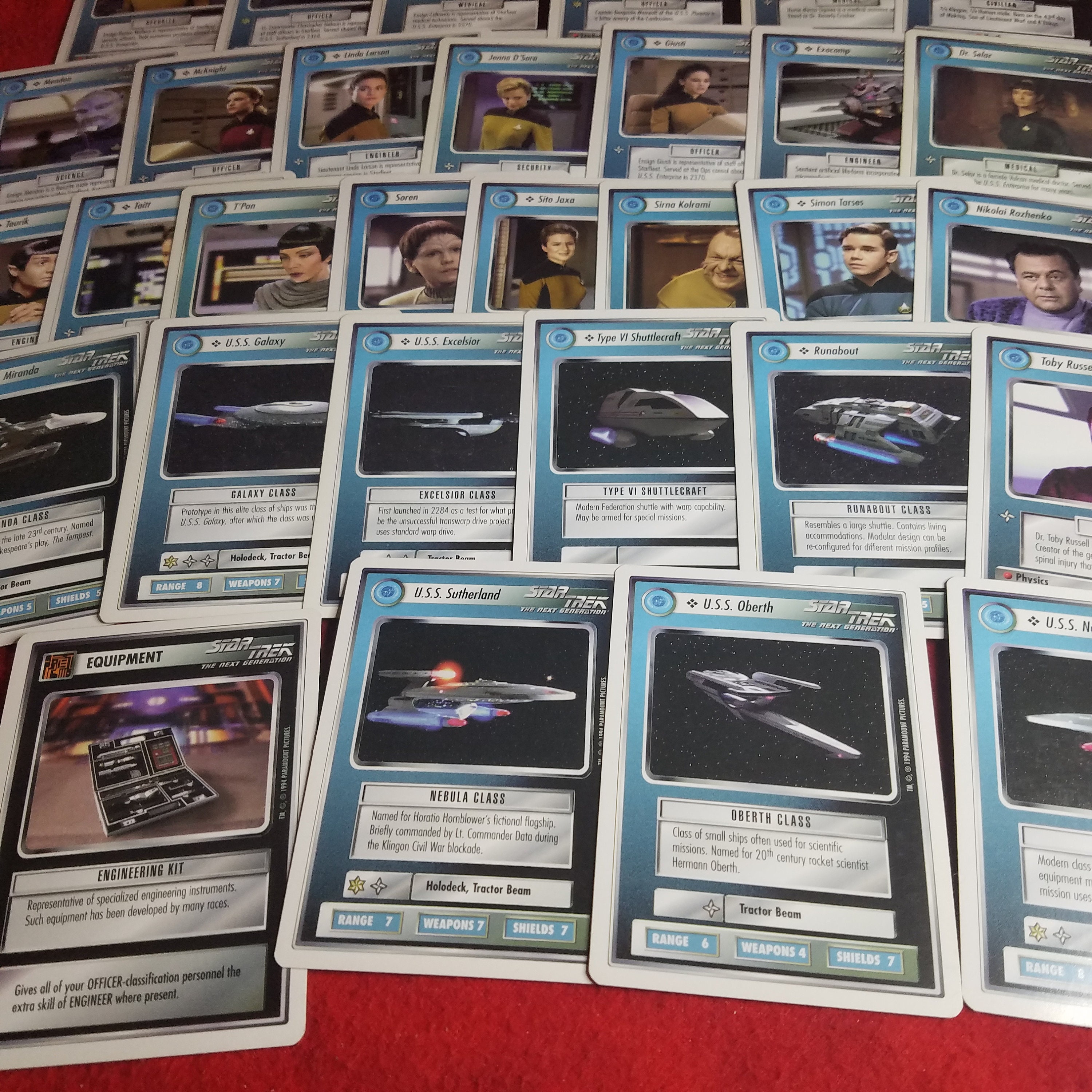 77 Cards Star Trek TNG Premiere Unlimited CCG Card Game Etsy