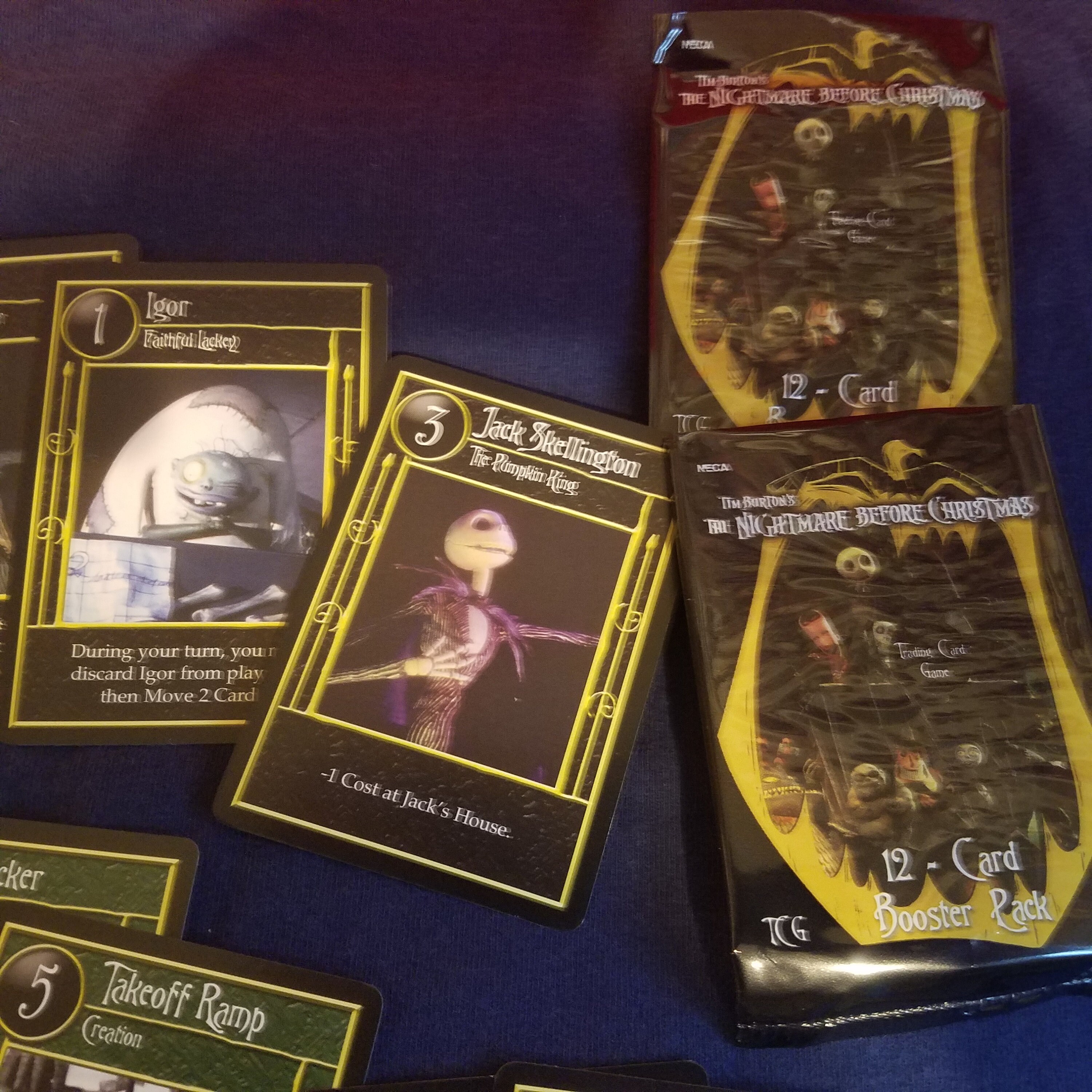 50 Cards Lot the Nightmare Before Christmas Trading Card Game