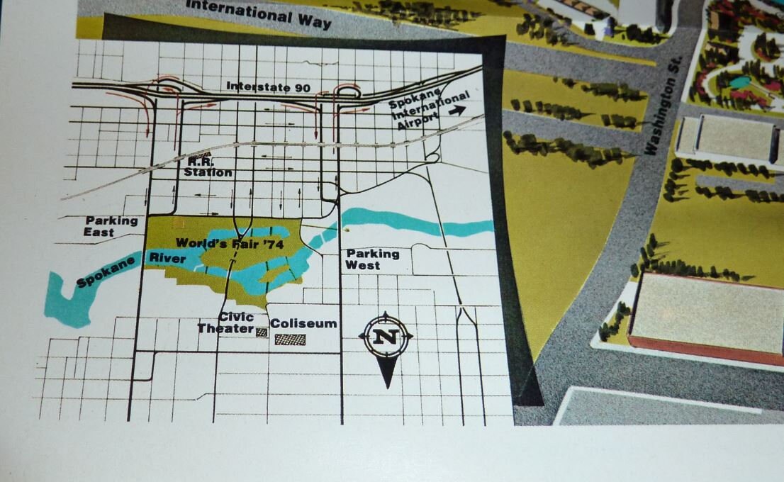 Spokane Expo '74 Map World's Fair Site Official Etsy Singapore