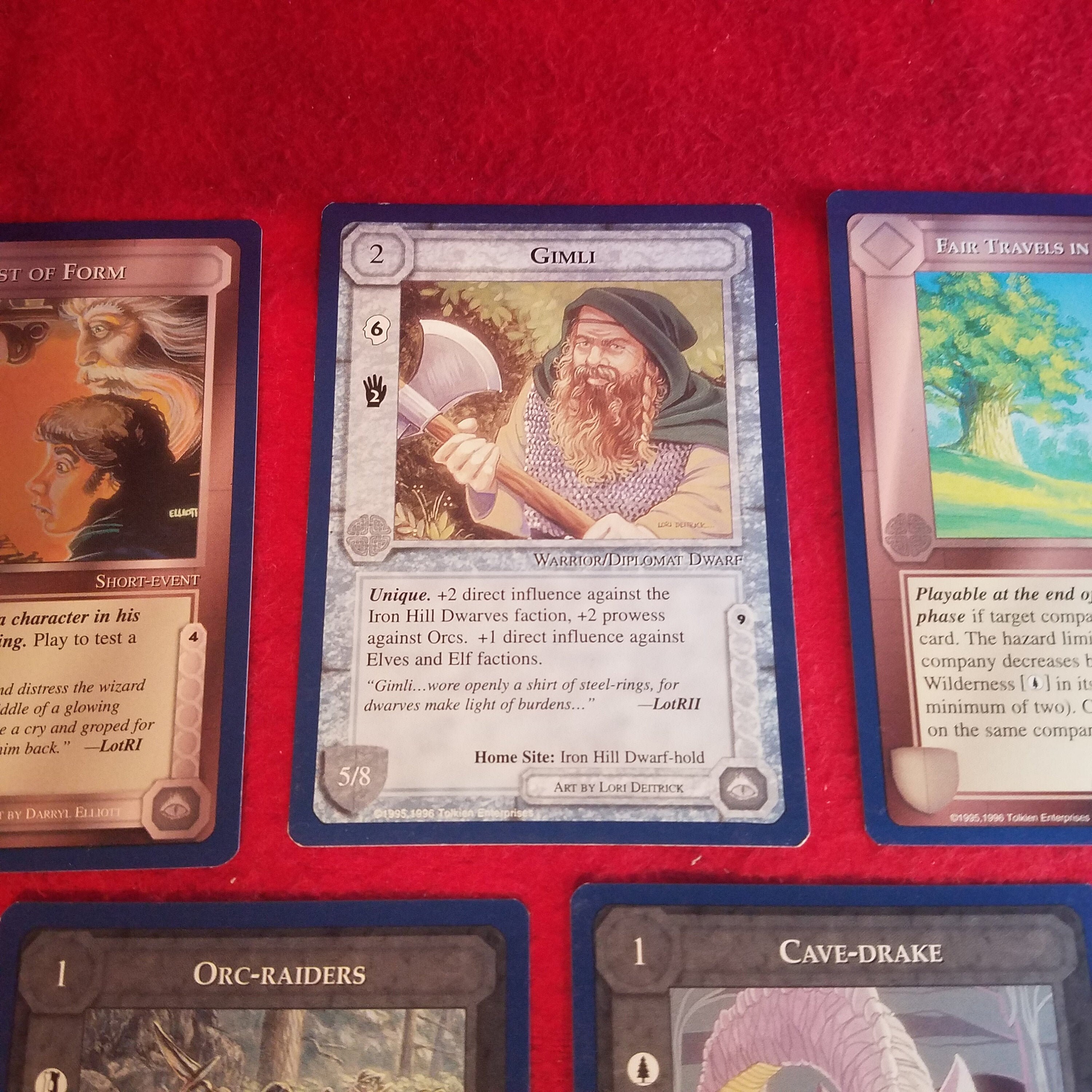 9 Cards Lot GIMLI Middle Earth the Wizards Lotr Trading Card Etsy