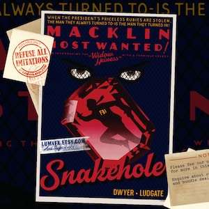 P&R Macklin Snakehole Poster Print- Vintage Style Movie Poster inspired by Parks and Recreation unframed