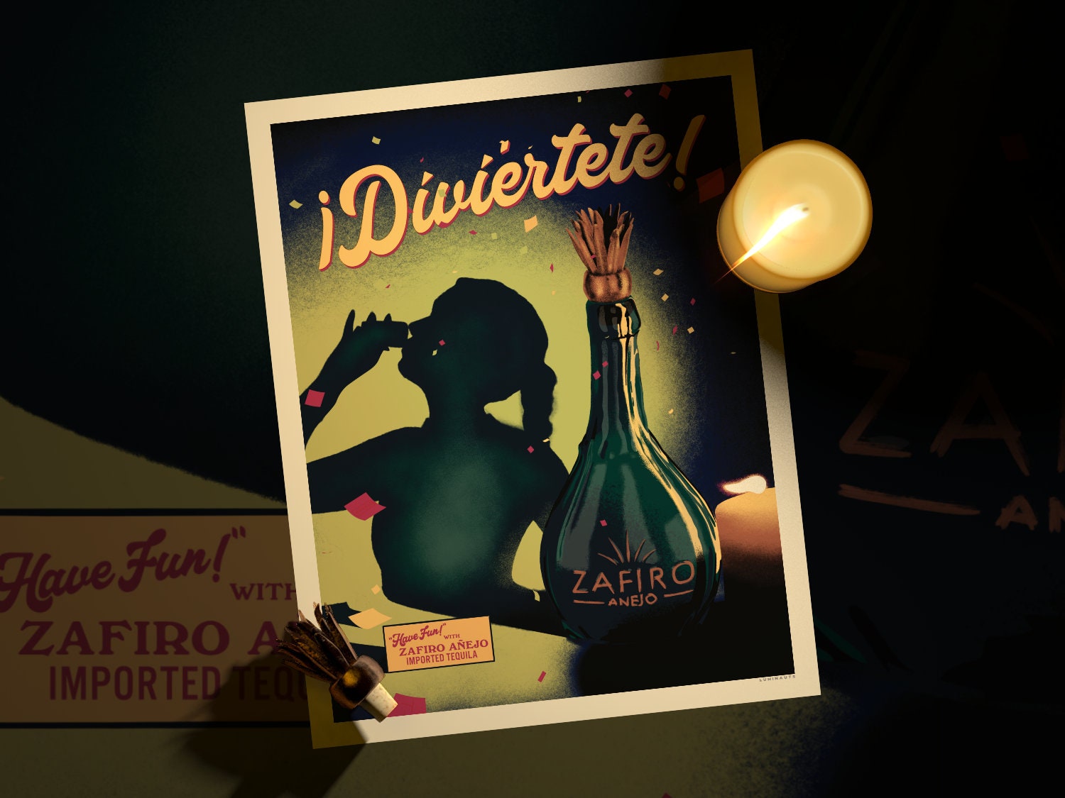 Impressão de pôster estilo vintage inspirada em Better Call Saul / Breaking Bad - Zafiro Añejo