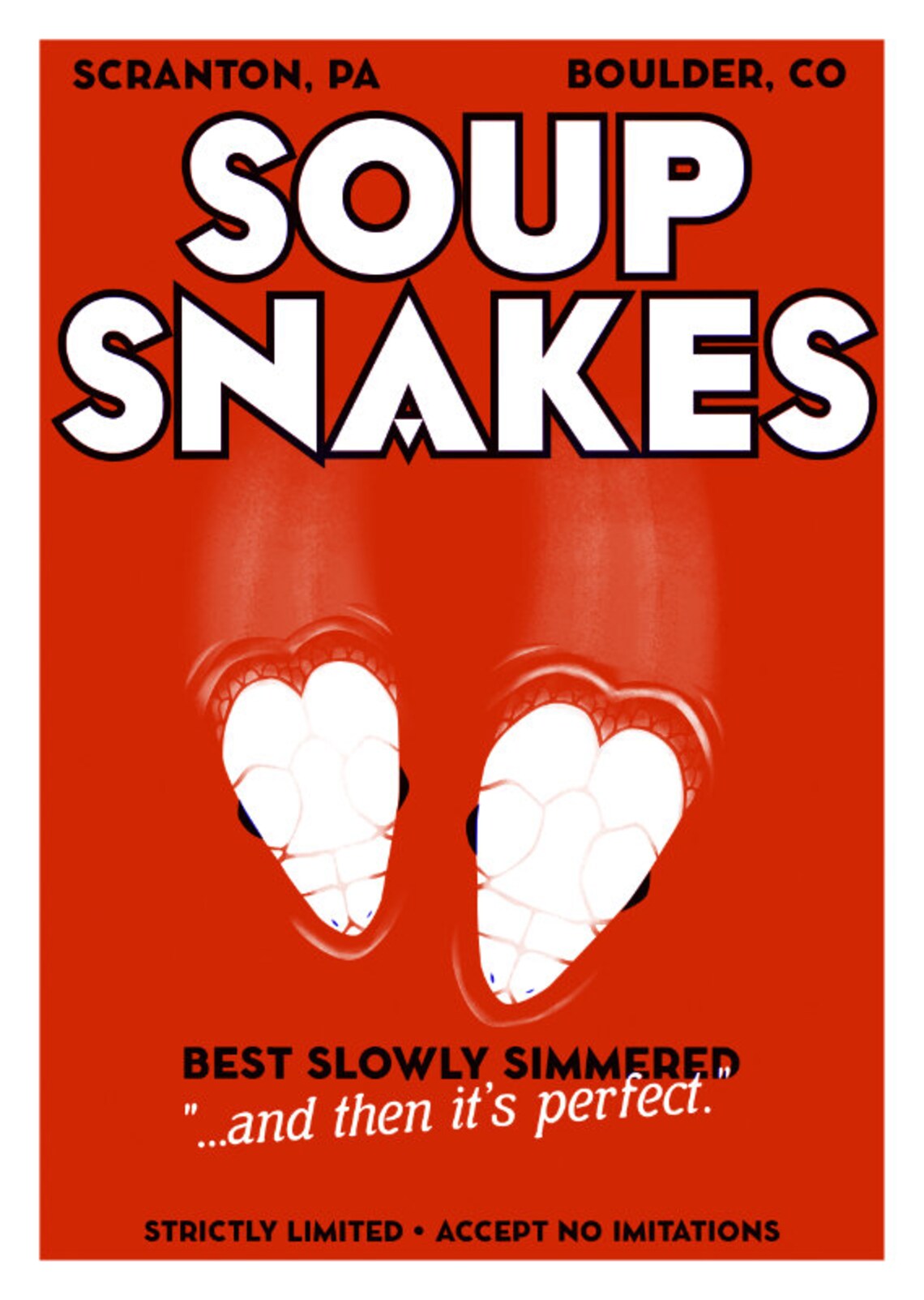 The Office Soup Snakes Print Vintage Advert Style Poster | Etsy