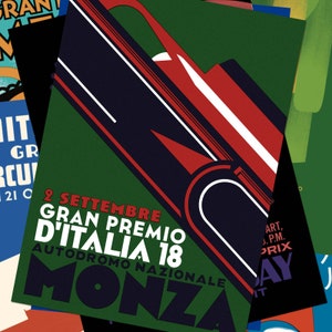 All 9 A5 Formula 1 2018 Art Deco Inspired Prints
