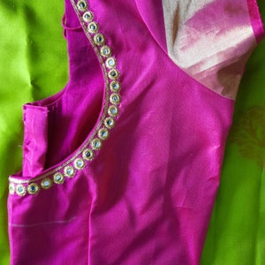 Pink Kanchipuram Ready Made Silk Blouse Saree Blouse Blouse for Lehanga ...