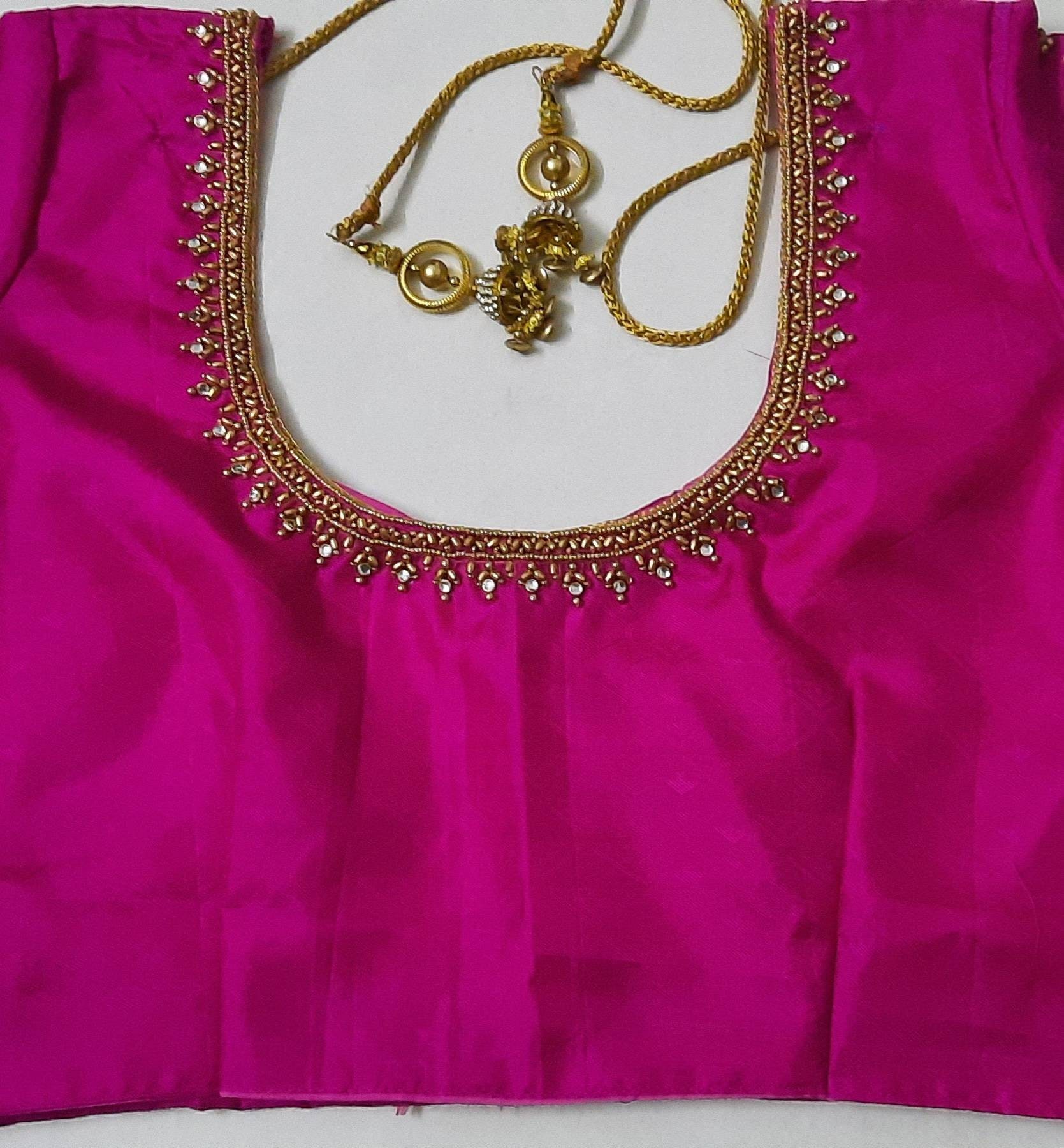 Simple maggam work blouse designs discount