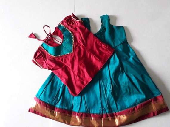 silk skirt and top for babies