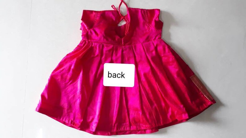 infant dress baby naming ceremony dress wedding wear. lehanga and choli langa Pink silk frock for baby girl pattu pavadai