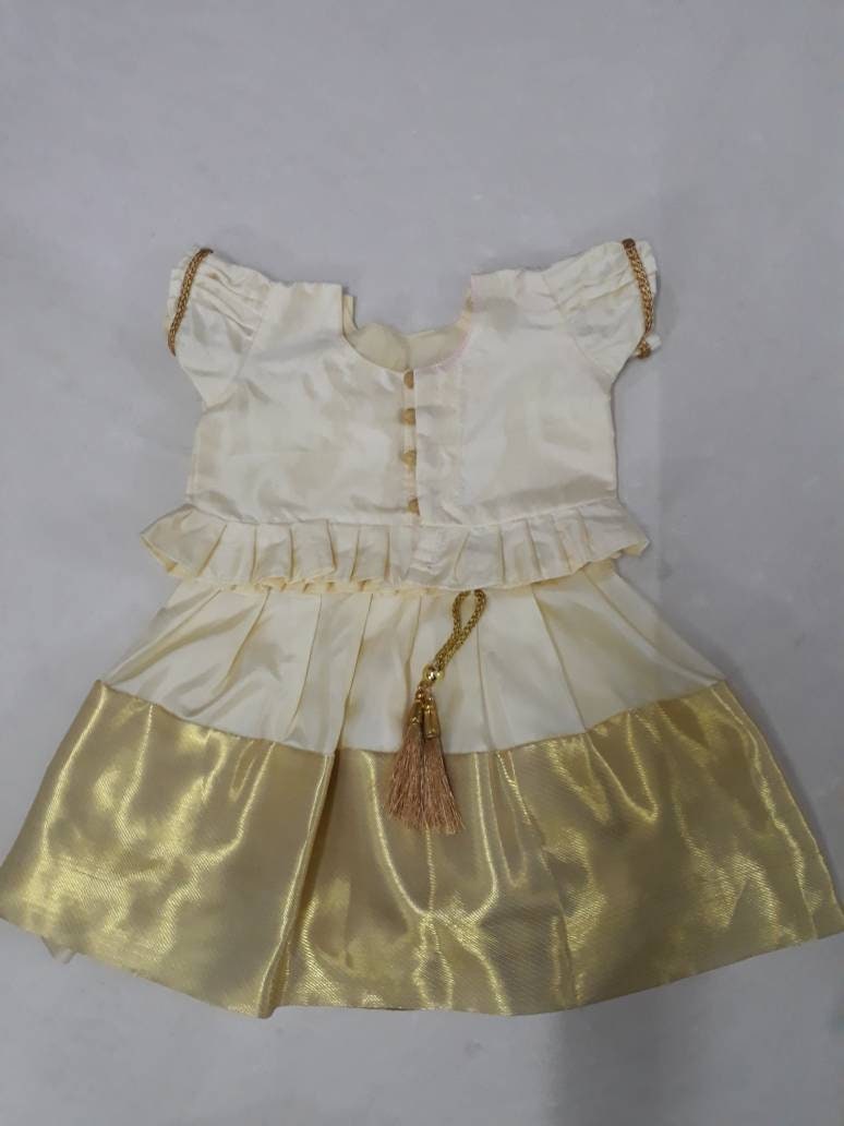 Traditional Indian Silk Skirt and Top for Girls Cradle Ceremony