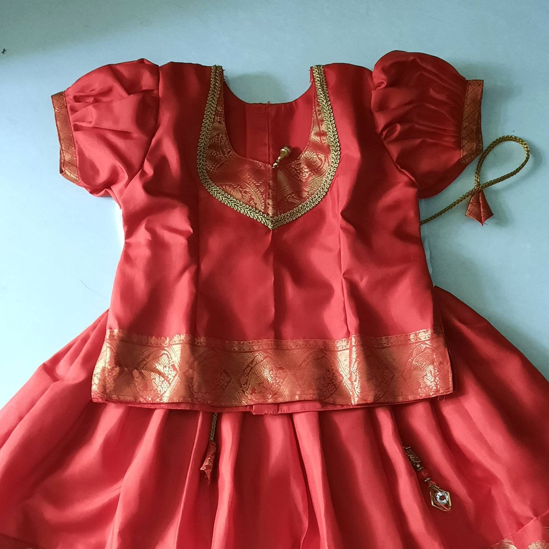 Pattu pavadai for 2 year old clearance