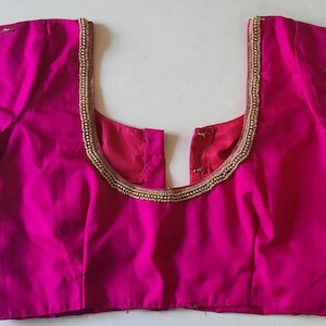 Kanchipuram pattu saree aari work blouse - wedding aari work blouse - silk blouse for saree