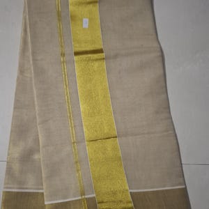 Traditonal kerala kasavu cotton tissue saree  - women ethnic wear - mundu saree - kasavu .