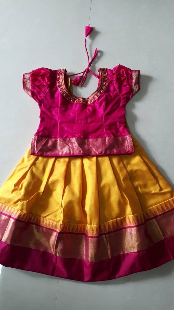 pattu pavadai for 1 year girl baby