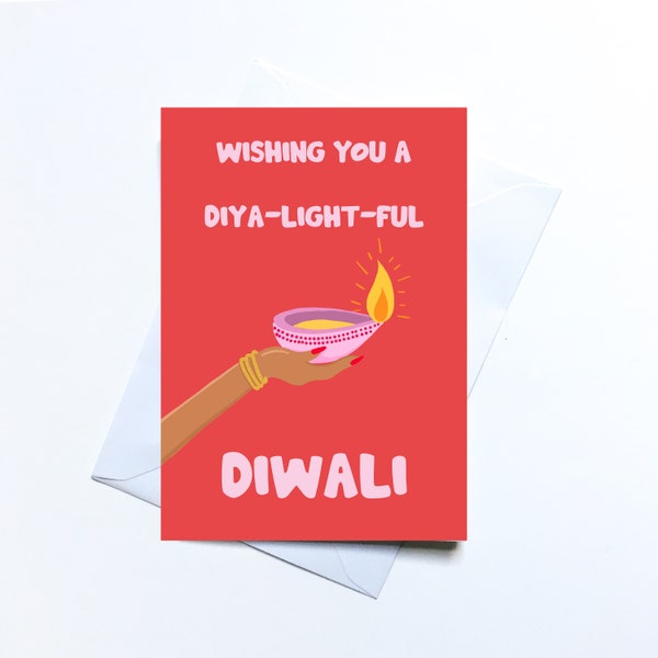 Diwali greeting card, Indian celebration