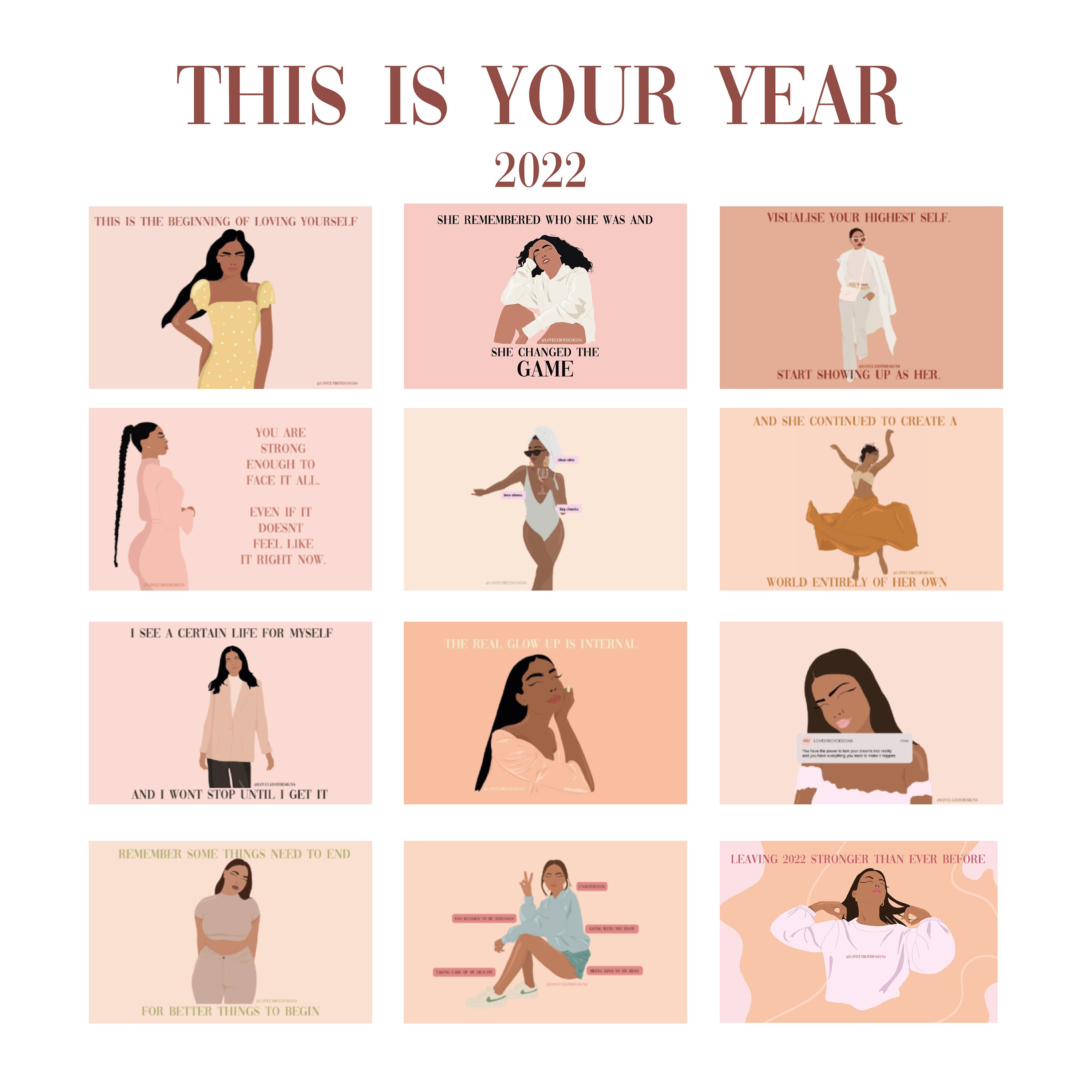 2022 Inspirational Wall Calendar Monthly Calendar | Etsy