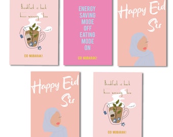 5 Pack Eid Card