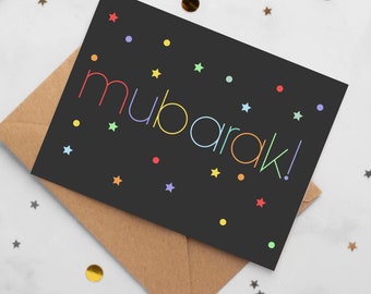 Multi Star Mubarak Card