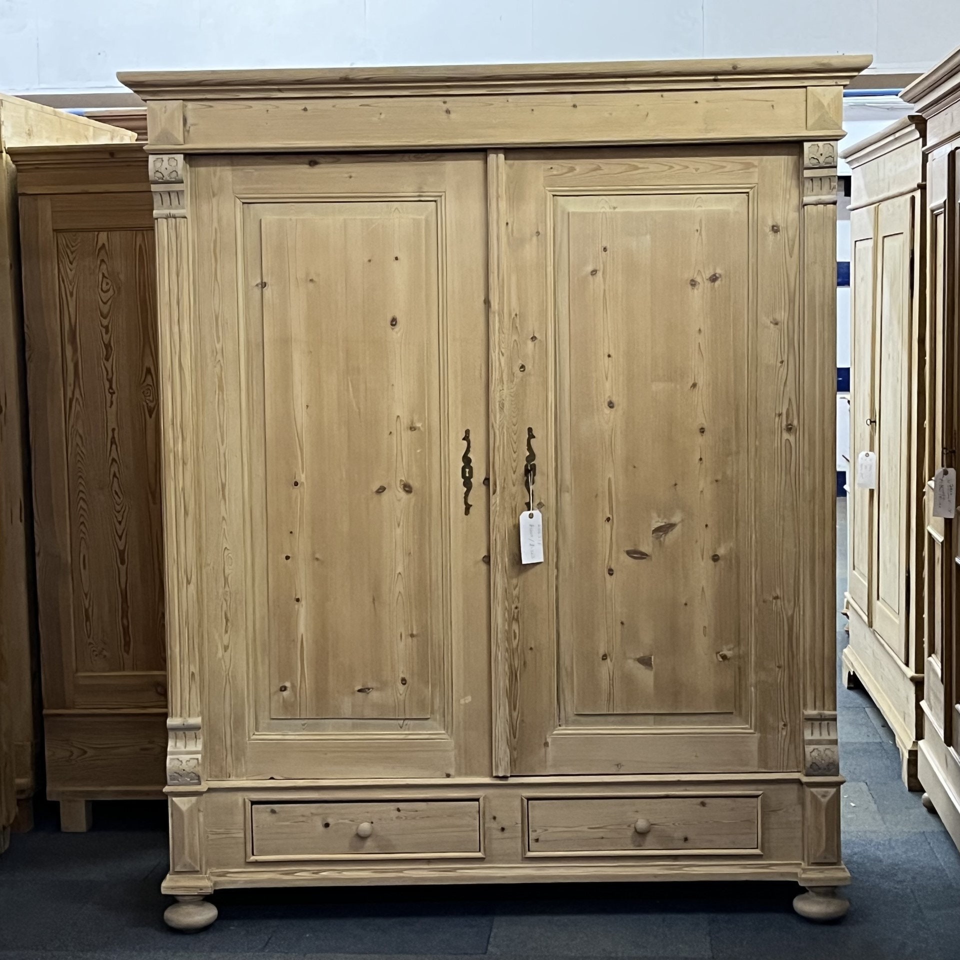 Large Knockdown Pine Wardrobe Vintage Antique Double Cupboard Etsy UK