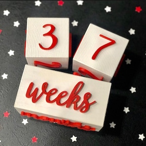 Baby Age Blocks, Baby Milestone Blocks, Milestone Month Blocks, Photo Blocks