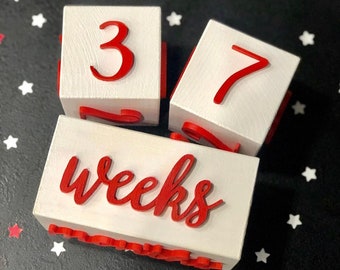 Baby Age Blocks, Baby Milestone Blocks, Milestone Month Blocks, Photo Blocks