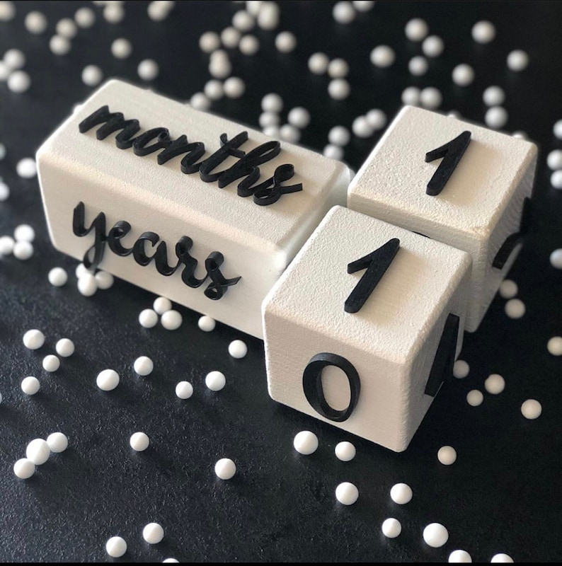 Baby Age Blocks personalized Months Weeks Years Grade Etsy