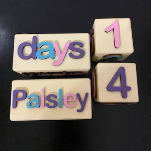 Milestone blocks with name, Baby month blocks name, Wood age blocks, Month blocks, Nursery idea, Baby shower gift, Baby photo props