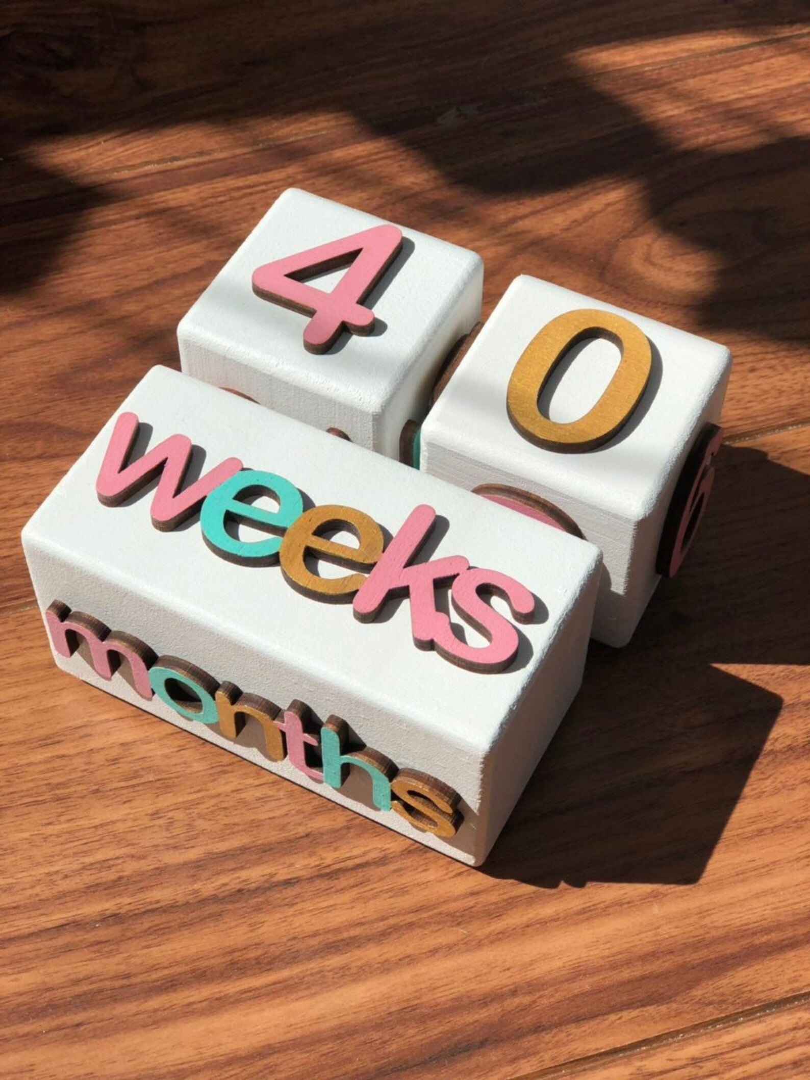 Milestone blocks Baby age blocks Baby blocks Milestone Etsy