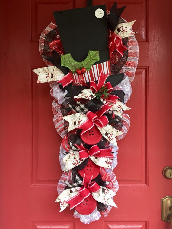 Frosty The Snowman Door Hanger Swag Etsy