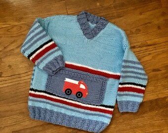 Kleinkind Pullover Größe 1-2 Jahre|Jungen Pullover|Kinder Pullover|Handgestrickter Pullover|Kinder Pullover|Warmer Pullover |