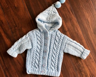 Maglione per bambini taglia 1-2 anni/Maglione per ragazzi/Maglione per bambini/Maglione lavorato a maglia fatto a mano/Maglione per bambini/Maglione per ragazzo caldo /