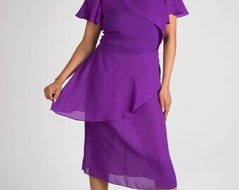 Plus size vintage Dress Peplum Dress