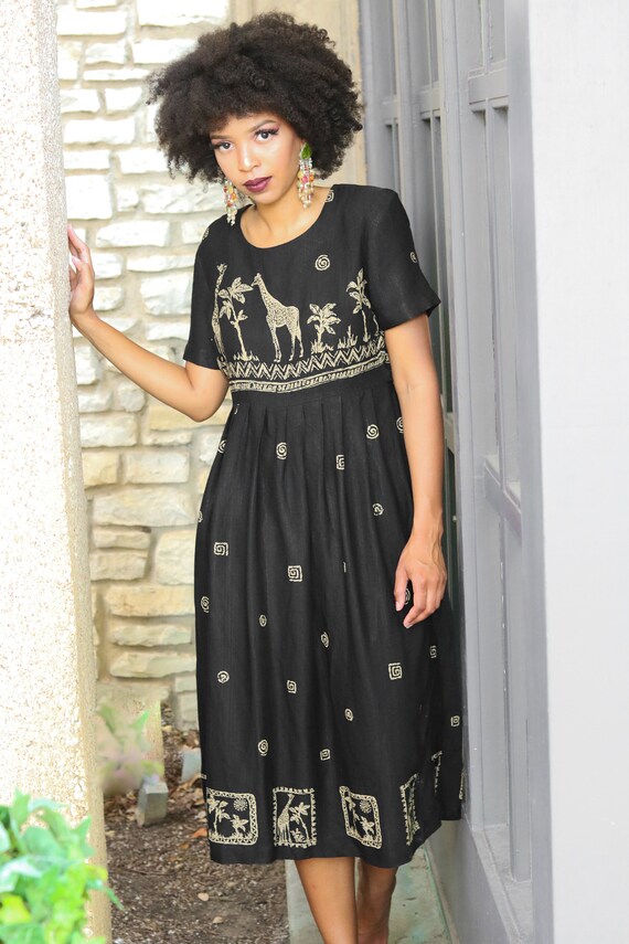 Market Dress Vintage Dress Vintage Animal Print Dr