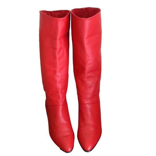 Red Boots - Etsy