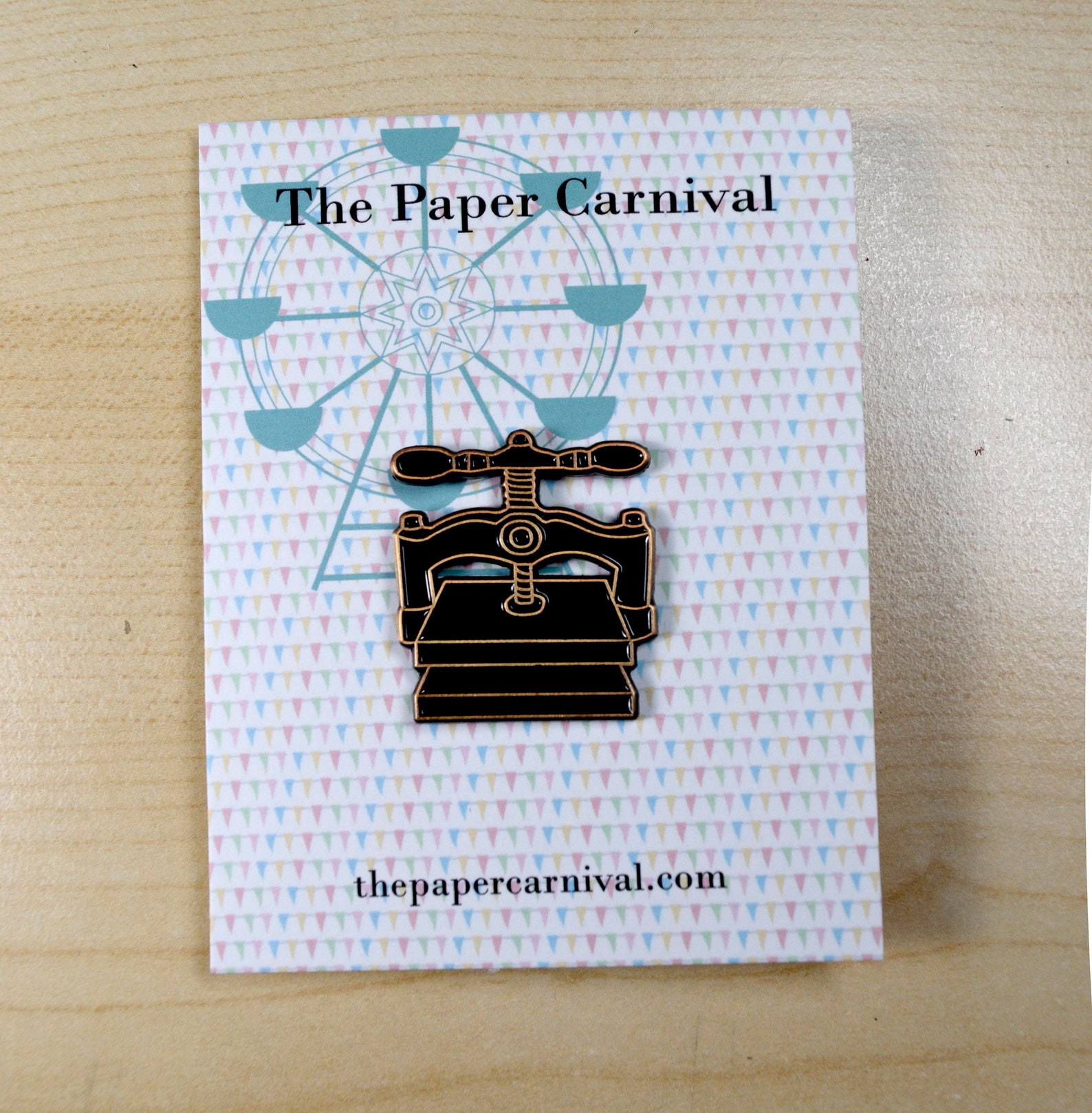Nipping Press Bookbinding Tool Enamel Pin Etsy