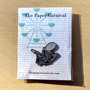 Letterpress Tabletop Platen Press Enamel Pin
