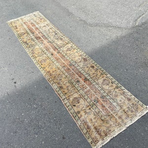 Vintage Läufer Teppich, Flur Teppich, 262x65 cm, 262x65 cm