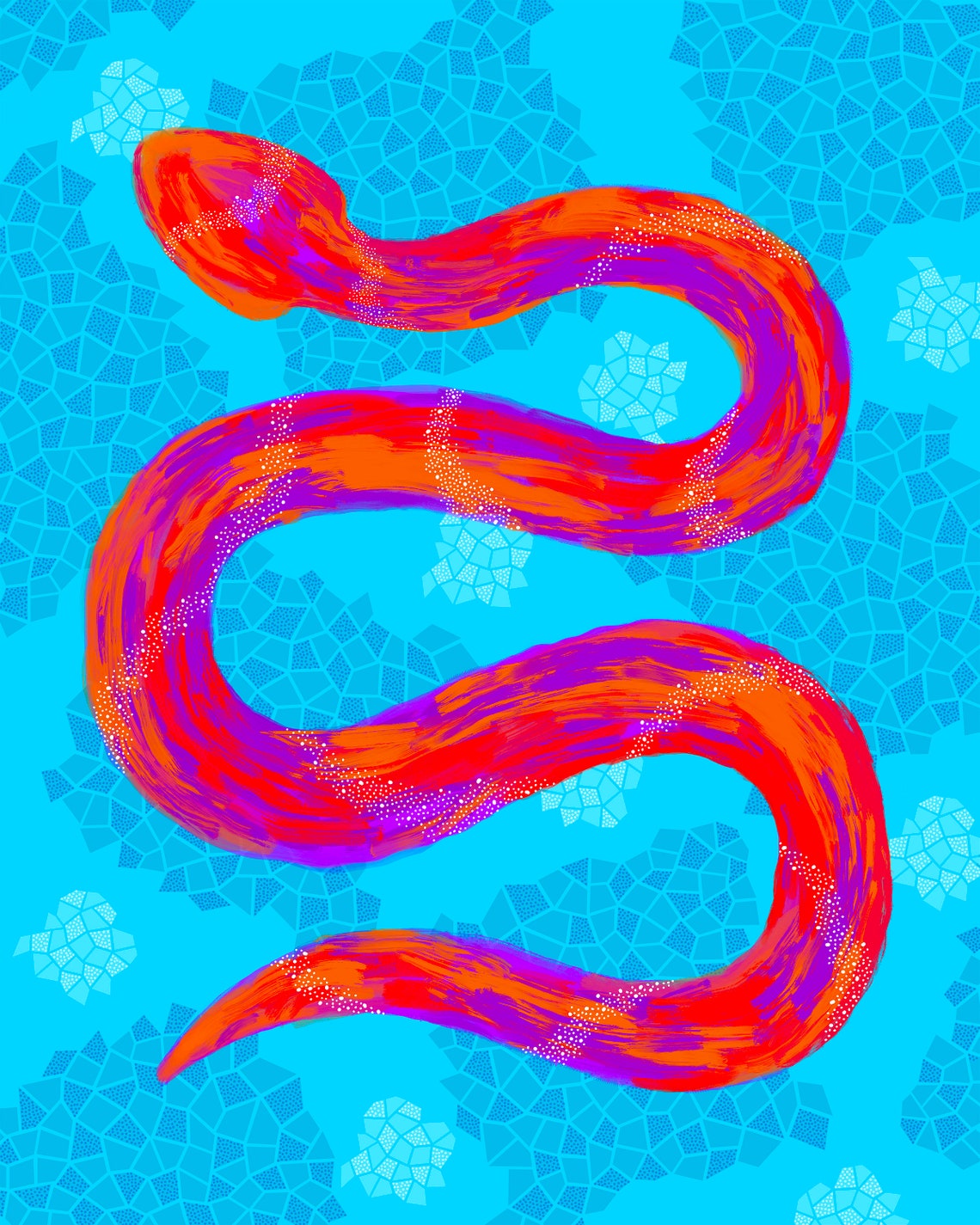 Python II art print for home decor | Etsy