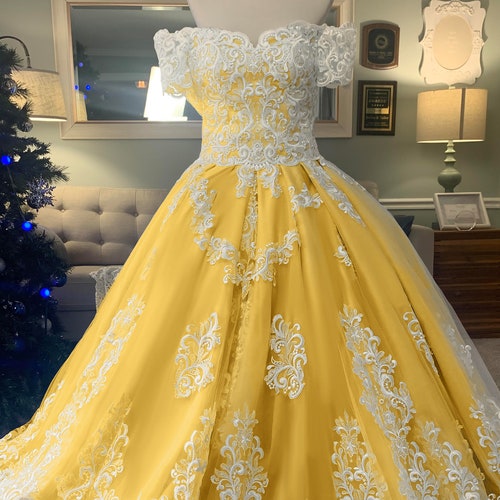 Beauty And The Beast Wedding Dress Custom Disney Wedding Etsy