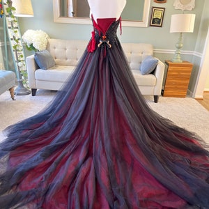 Dark red wedding dress new arrivals