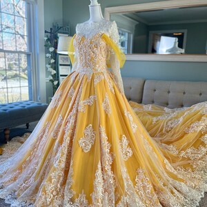 Custom link for C.P_Yellow Princess Dress Custom link for C.P_Yellow Princess Dress