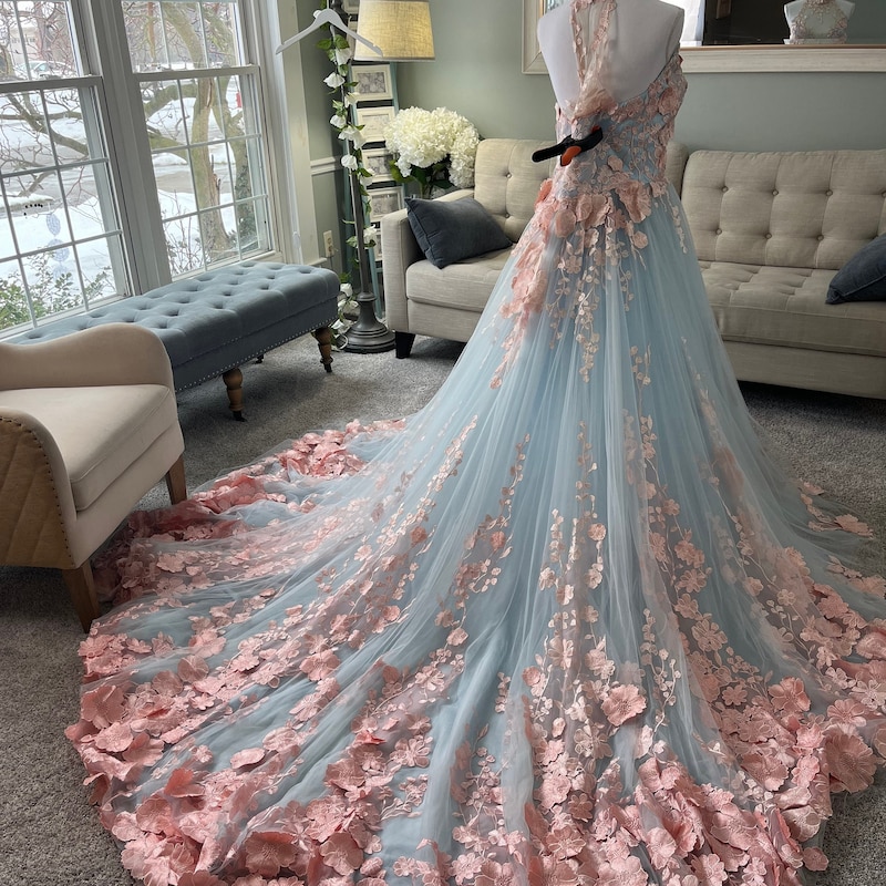 Floral Wedding Dress - Etsy