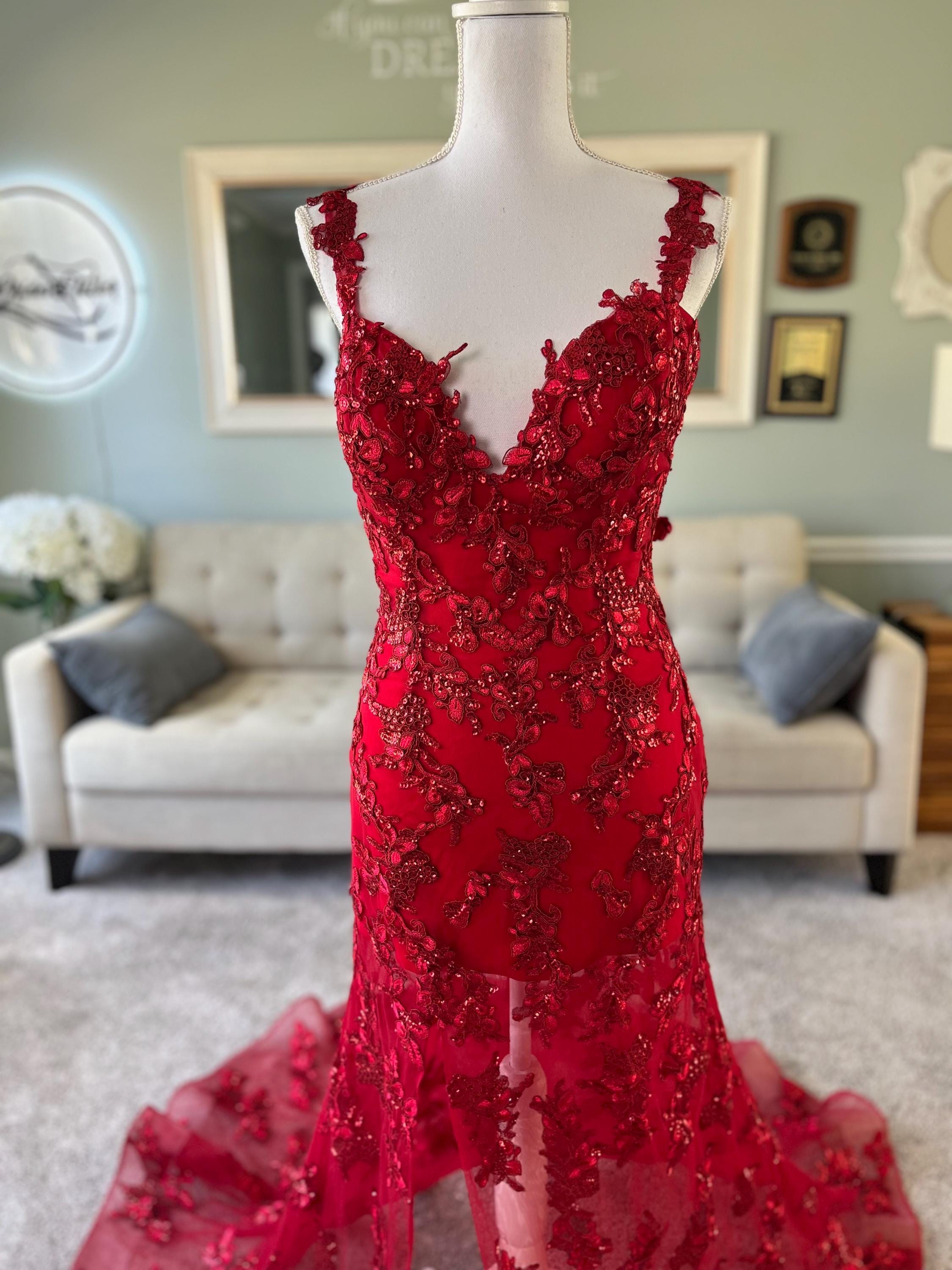 red sequin wedding dress Red And Gold Sequins Appliques Off The Shoulder Wedding Dress