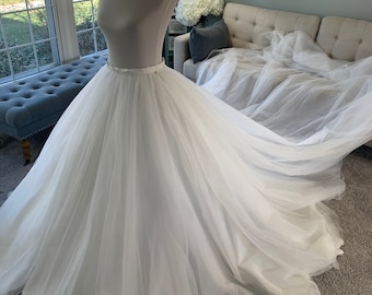 Removable Ballgown Skirt , Transformative Skirt, 2 in 1 Wedding Dress , Removable Bridal Skirt , Removable Tulle Skirt , Custom Skirt