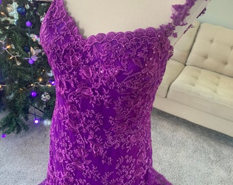 Natasha Purple Wedding Dress , Alternative Wedding Dress, Custom Wedding Dress by Brides & Tailor