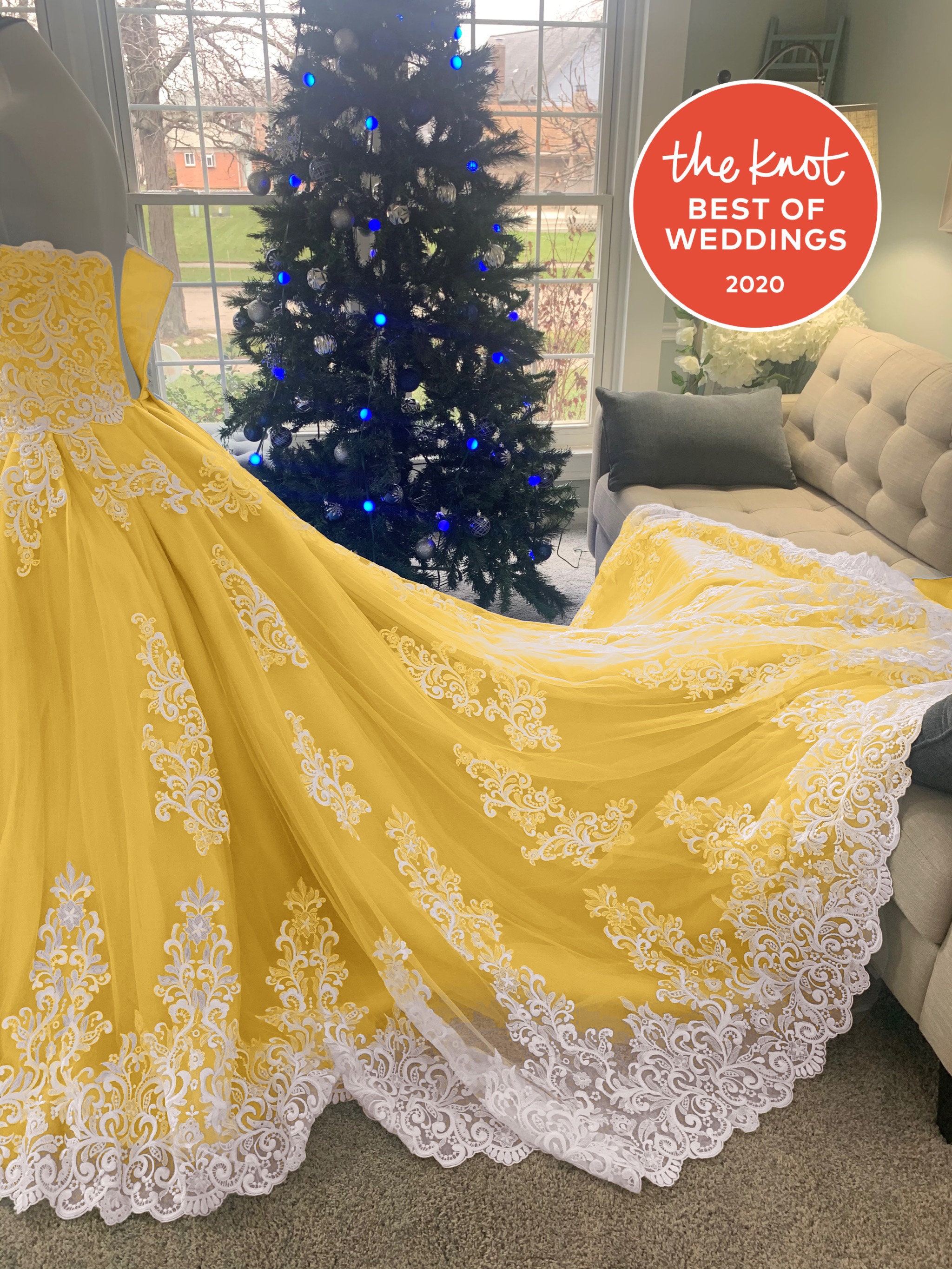 Beauty and the Beast Wedding Dress / Custom Disney Wedding Dress/ Yellow Wedding  Dress - Etsy