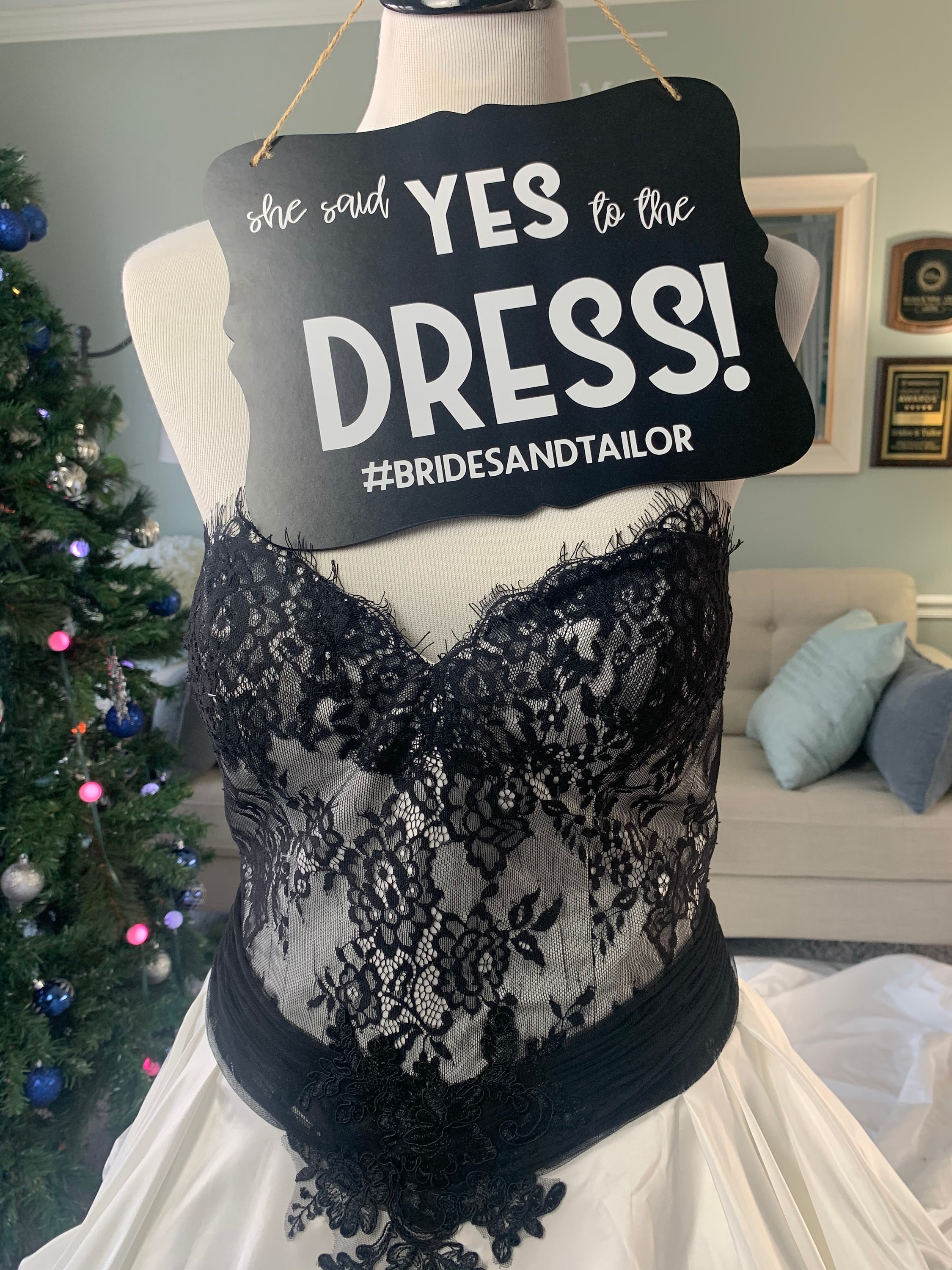 say yes to the dress white dress with black lace Renee Black and White Wedding Dress: Renaissance Medieval Fantasy Gown