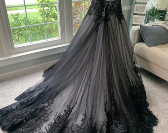 Black grey wedding dress 2025