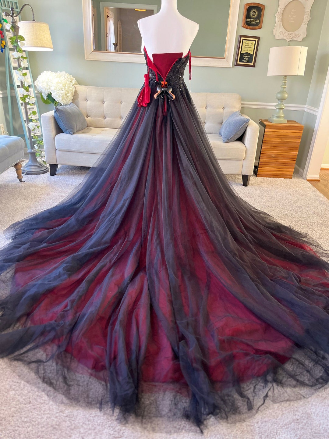 Red Ombre Dress Red Black Evening Gowns Unique Black Wedding