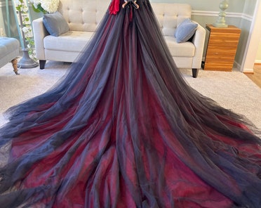 red and black ombre wedding dress Evening Gown Red And Black Wedding Gown Taylor Dark Red And Black Wedding  Dress, Ombre Colored